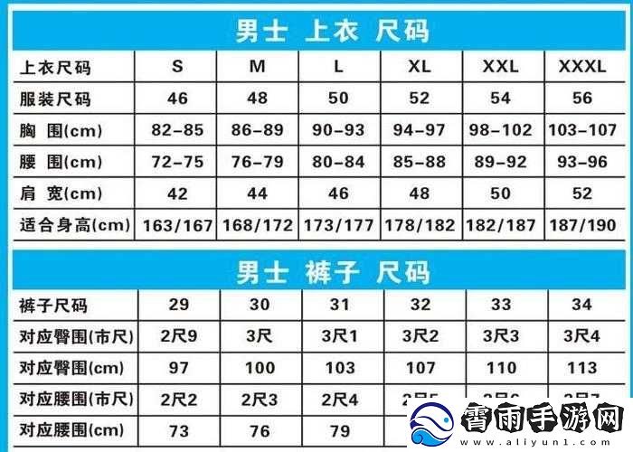 欧洲尺码：日本尺码：如何选择适合自己的尺码