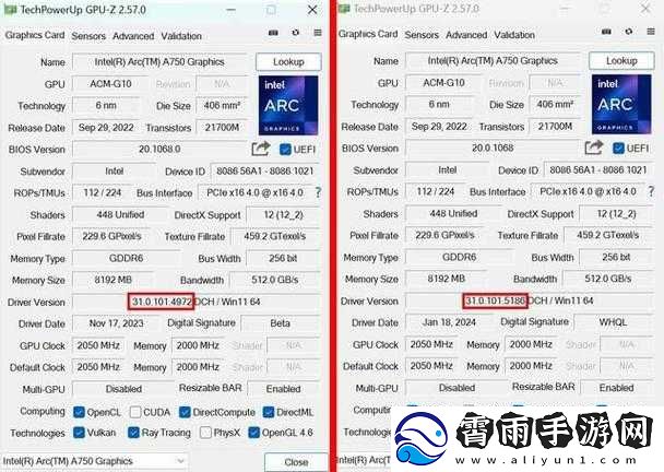 英特尔锐炫-A750-显卡新驱动测评：性能提升显著